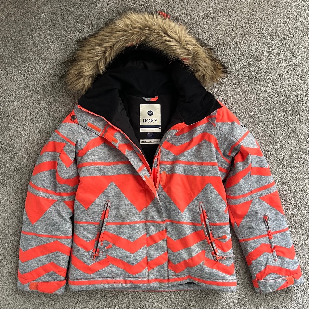 ROXY girls ski snowboarding jacket coat size 10 Medium